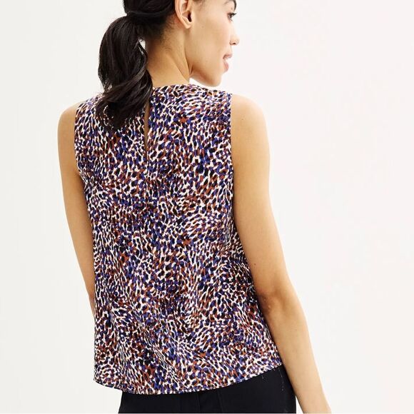 Nine West Cowl Neck Shell BLACK L NWT - Picture 2 of 8